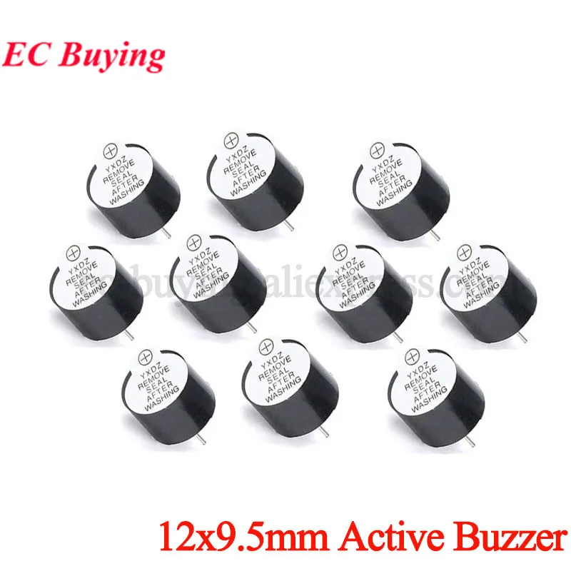 10Pcs 5V 12V 24V Active Buzzer STO Magnetic Long Continous Beep Tone 12*9.5mm 12x9.5mm TMB12A12 TMB12A24 TMB12A05 Speaker Alarm