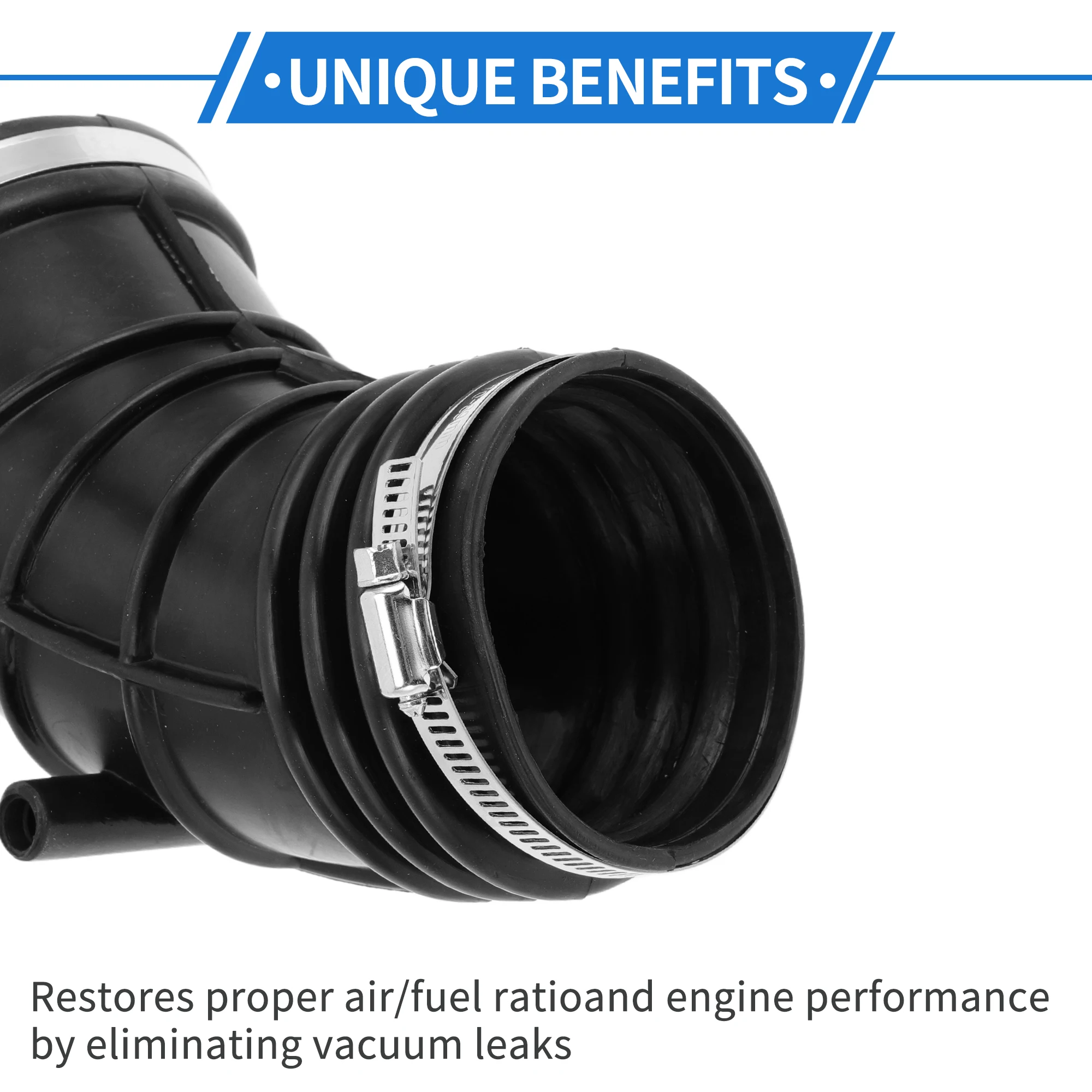 خرطوم دخول هواء المحرك UXCELL مع مشابك لسيارات BMW E46 E39 2001-2005 رقم 13541438761 1 قطعة