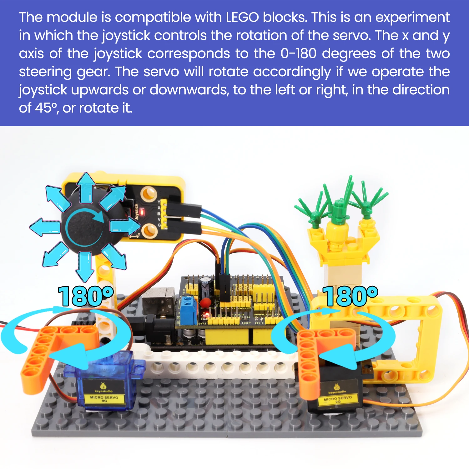 Picture 6: PS2 Joystick Module  DIY Electronic Building Blocks For Arduino Robot/DIY Games Control Compatible With Lego Blocks