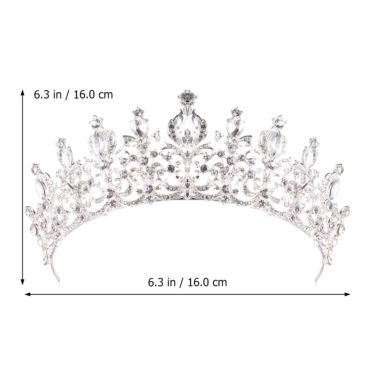 

Wedding Crown Headdress Crystal Rhinestones Headpiece Alloy Women Hair Accessories Halloween Elegant Chic Vintage Charm