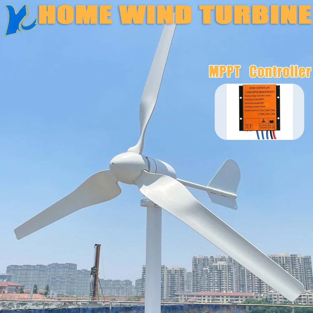

KX 5KW Wind Energy Generator 2000W 5000W 12V 24V 48V 2KW Wind Power Turbine Windmill Dynamo With MPPT Controller Regulator AC DC