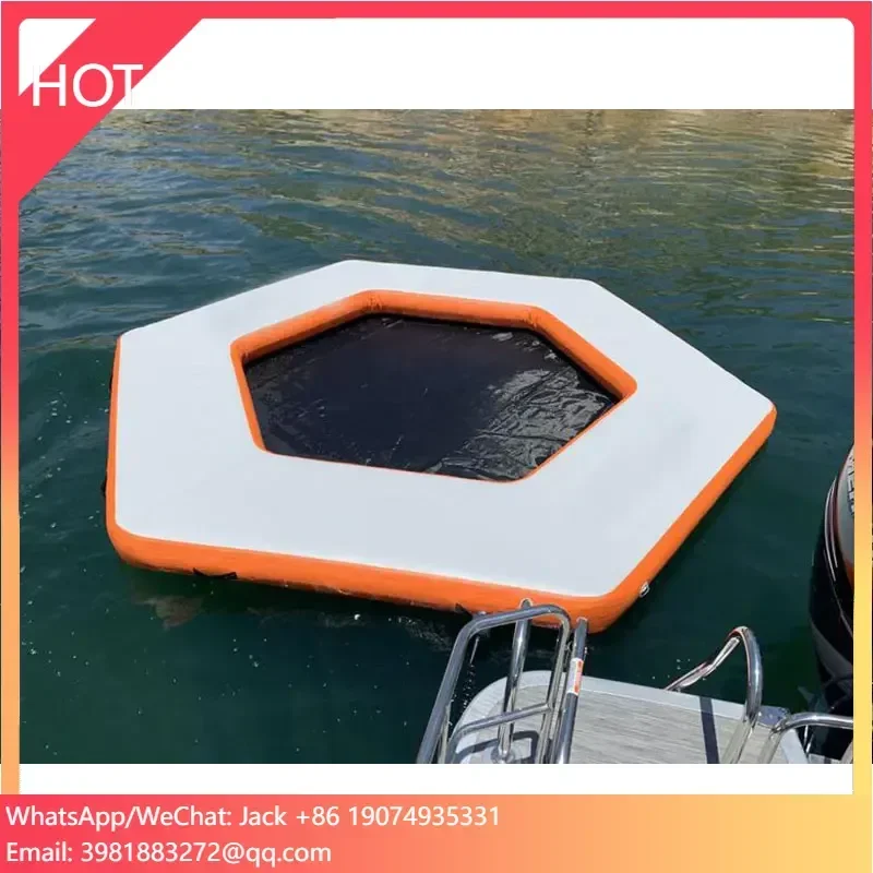 DWF Inflatable Hex Shape Floating Dock Jetski Boat Portable Water Platform Mat