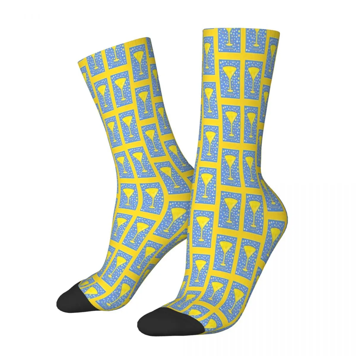 Lemon Drop Martini Cocktail Pop Art Socks Male Mens Women Autumn Stockings Polyester