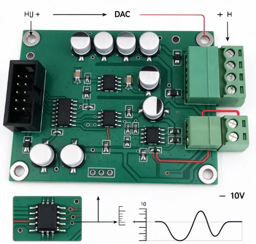 MAX5719 16/20-Bit High Precision DAC Module Digital to Analog Converter Board with ±10V Output for Electronics Projects