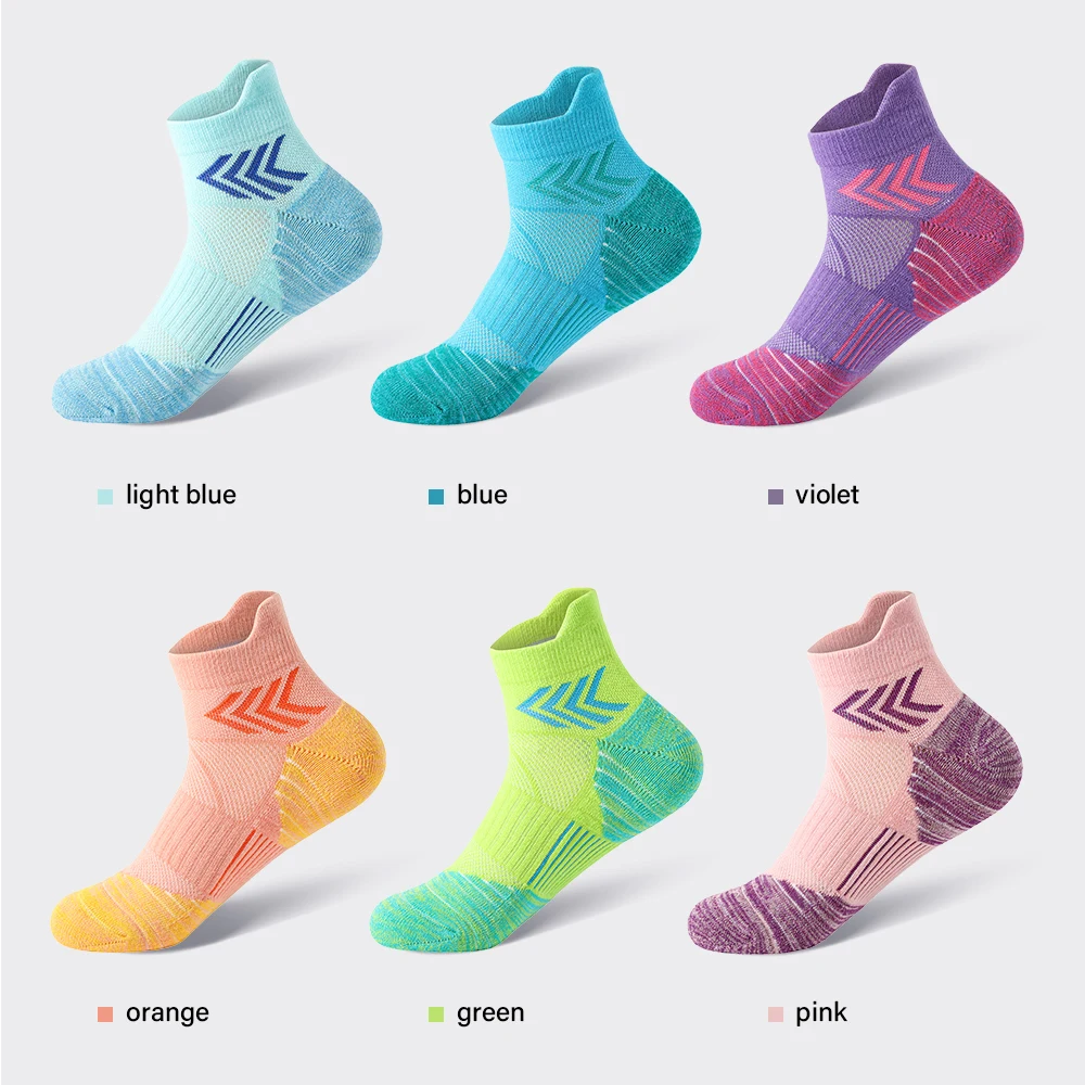 5Pairs/Lot women Sport Socks buffer marathon Outdoor Running Basketball Socks Cotton Training Short Tube Socks For Men badminton