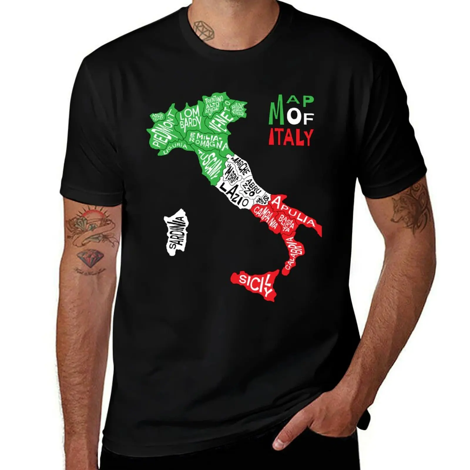 

calabria MAP OF ITALY T-Shirt plain cotton graphic tees kawaii clothes mens shirts graphic tee