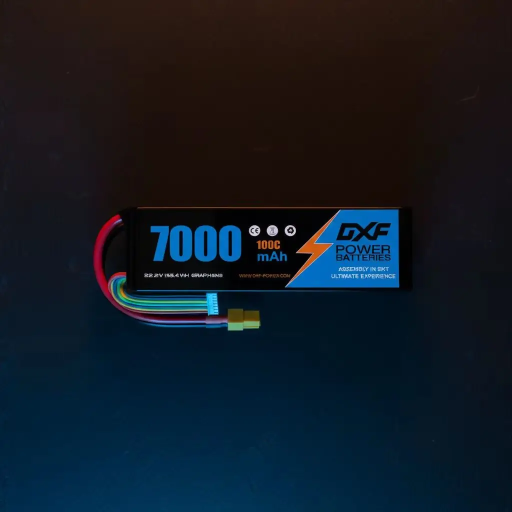 DXF 7000mAh 6S Lipo Akku 22,2V 100C Softcase-Akku mit XT90 XT60 EC5 Anschluss für Auto LKW Panzer RC Buggy Truggy Racing Hobby