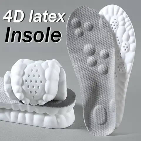 4D Sports Massage Insoles for Adults High Elastic Soft Deodorization Massage Running Football Orthopedic Shoe Pads Unisex