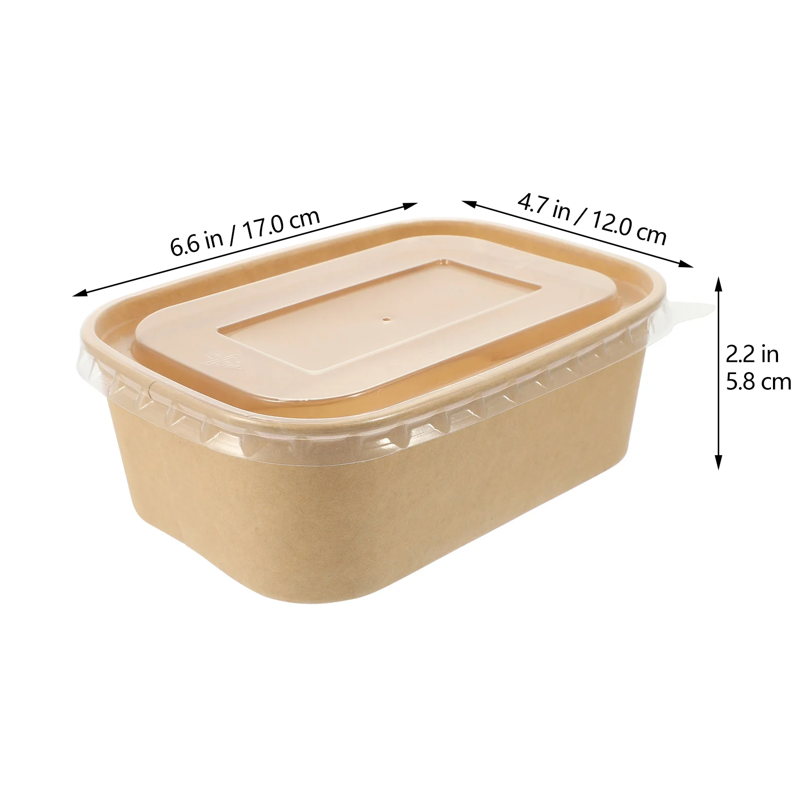 10 Sets Square Containers with Lids Packed Lunch Box Paper Bowls Snacks Hot Dog Packing Boxes Office