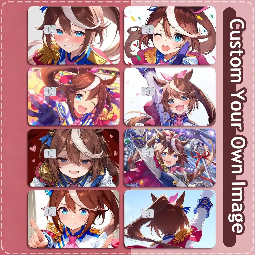 Tokai Teio UmaMusume UMA  Credit Card HD Stickers Small Chip Waterproof Sticker Game Card Decal Gift