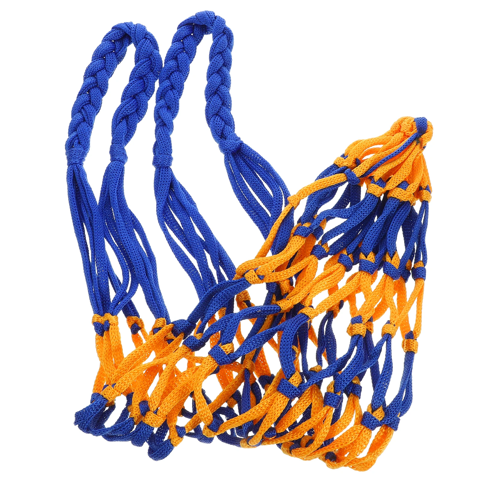 

2pcs Basketball Net Durable Nylon Mesh Ball Organizer Portable Football Storage Bag Long Straps For Gym Training Playground Use
