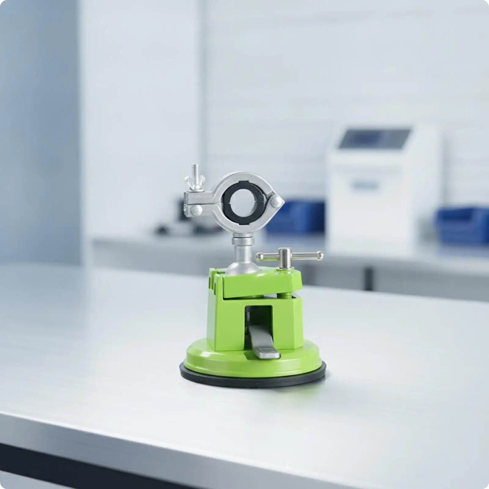 Suction Cup Clamp Vise for Home Repair and Crafting with Soft Rubber Guard Pads and Sturdy Aluminum Construction
