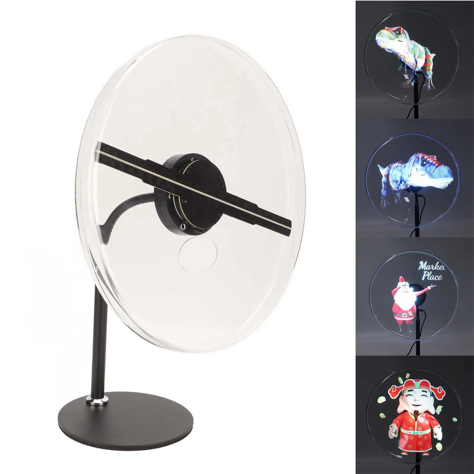 

F30 Holographic Advertising Projector 256x1024 176 Degree Visual Angle 256 LED Beads 3D Hologram Advertising Display Fan