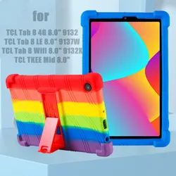 for TCL TAB 8 4G 9132G Cover Tablet Shockproof Case TKEE Mid Tab8 Le Wifi 9132X1 9137W Soft Silicone Adjustable Stand Shell