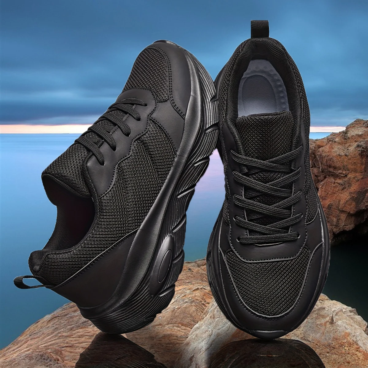 New Men's Outdoor Sports Running Shoes Professional Marathon Mountain Road Running Shoes Lightweight All-Season Travel Shoes