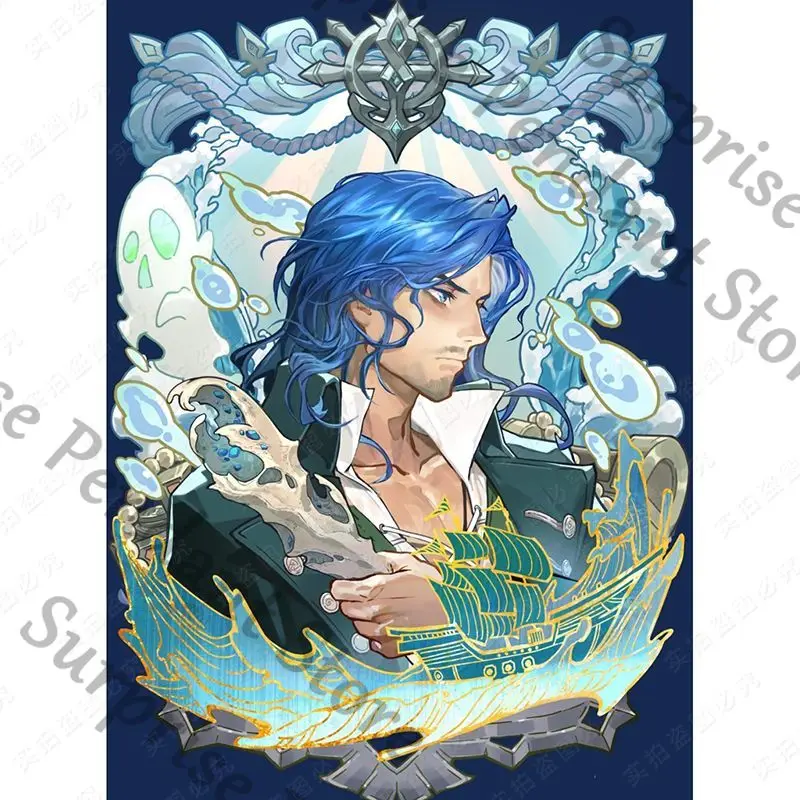 لورد أوف ميستريز نافذة من الزجاج الملون كلاين موريتي ألجر ويلسون ليونارد ميتشل آمون ديريك بيرج زخرفة سطح المكتب من الأكريليك