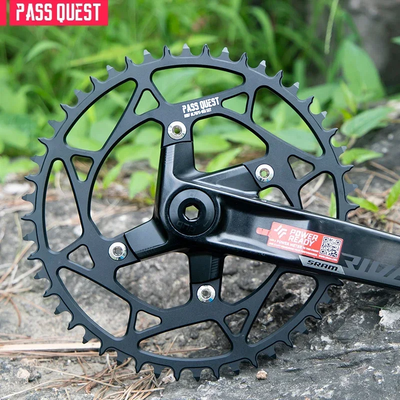 PASS QUEST Round Chainring 107BCD for Sram Rival AXS 12S Crankset 107 Bcd MTB Road Bike Chainwheel 36 40 42 54 56 58 T