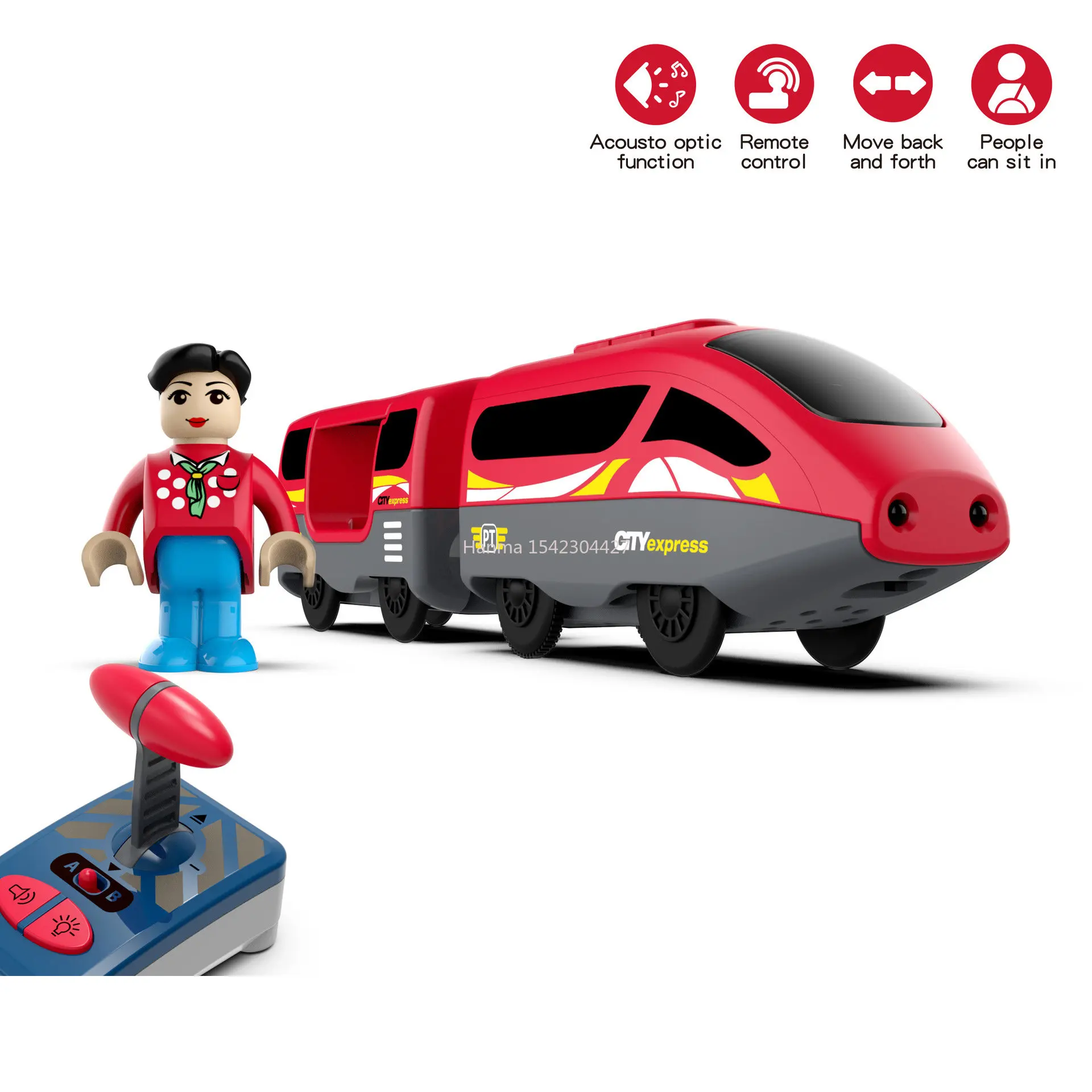 New RC Train Railway Accessories Remote Control Electric Train Magnetic Rail Car Fit for All Brands Train Track Toys for Kids