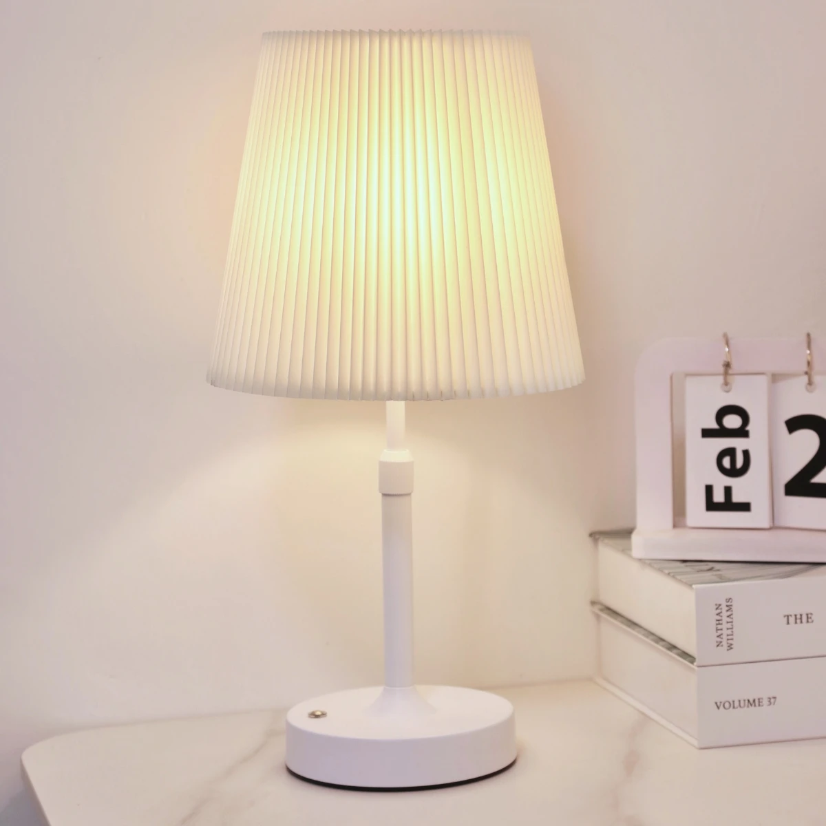 1 stuk vintage tafellamp met stoffen kap, metalen voet, 3-kleurig dimbaar, sfeerverlichting voor slaapkamer & appartement
