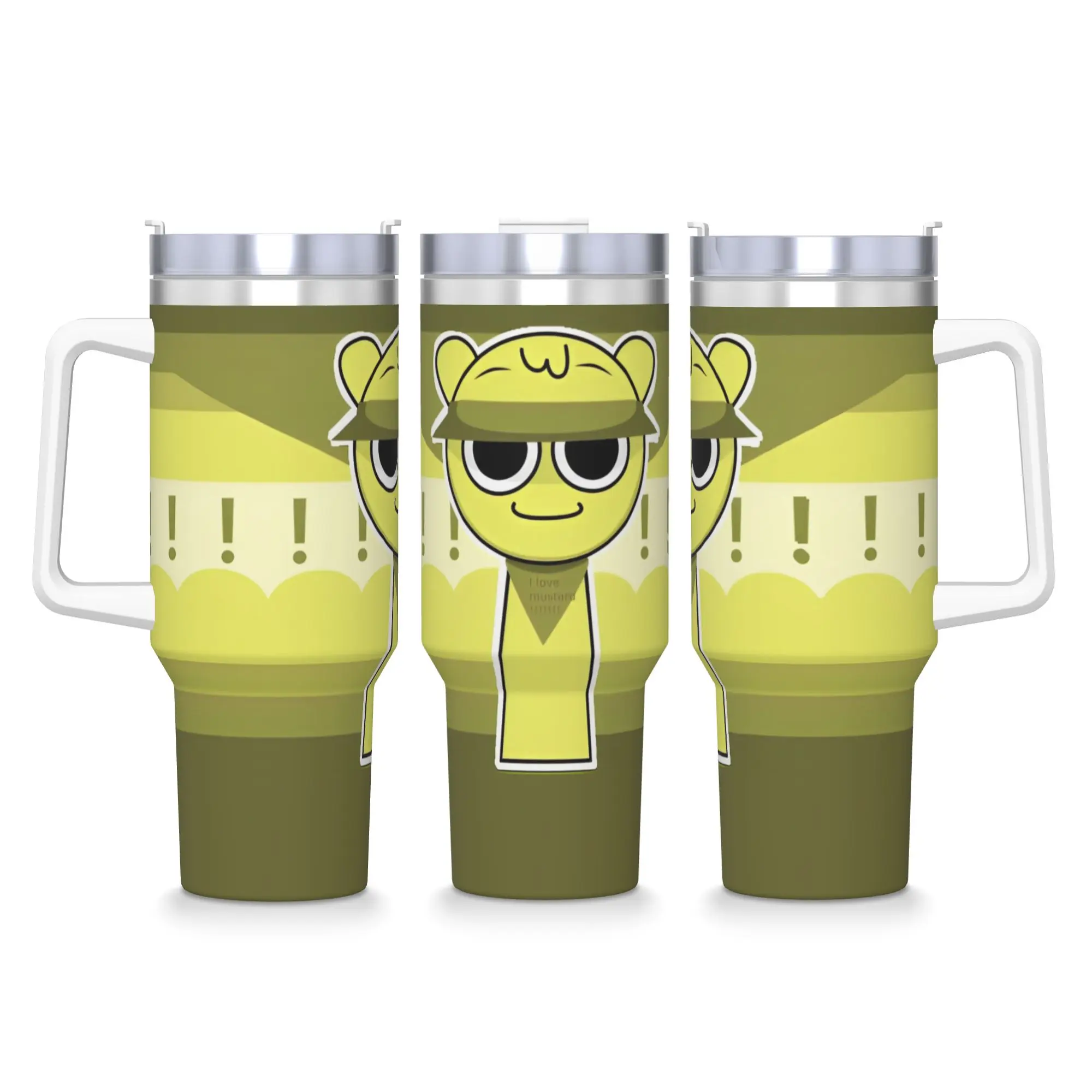 40OZ Stainless Steel Tumbler Cartoon Sprunki Game Coffee Mug  Portable Cold Drink Car Mugs Travelist Water Bottle