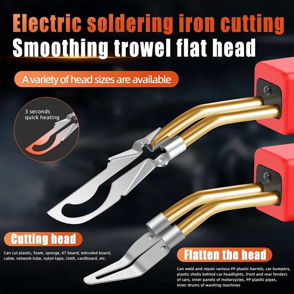 Plastic Welder Smooth Tip Head, Plastic Smoothing Tip, for Car Bumper Dashboard Welding Gun Tools, Plastic Cutting Tip