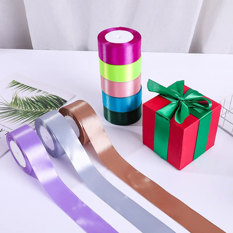 6/10/15/20/25/40/50mm Silk Satin Ribbons for Christmas Wedding Birthday Party Decoration Halloween Gift Wrapping handmad Ribbons