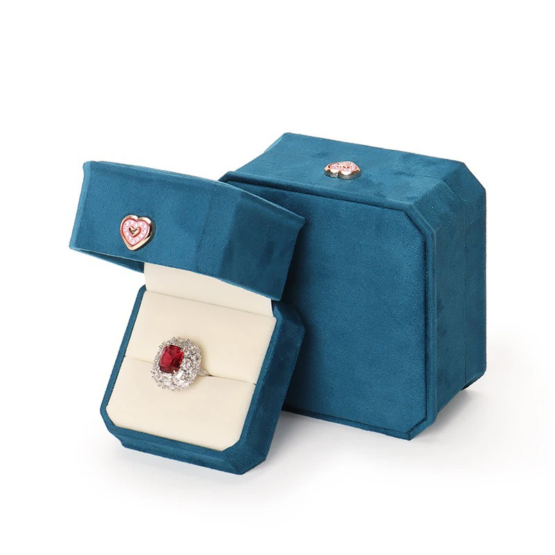 Jewelry Box for Wedding Proposal Engagement Ring Gift Organizer Storage Box Velvet Packaging Case