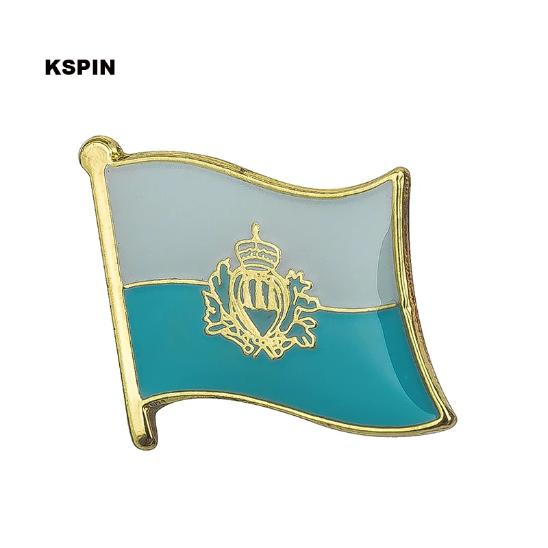 Distintivo da bandeira de San Marino com alfinete de lapela para mochila