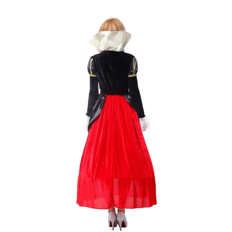 TPRPCO Alice In Wonderland Cosplay Costume Queen Of Hearts Costume Red Queen Costume Female Elegant Dress Cosplay NL225