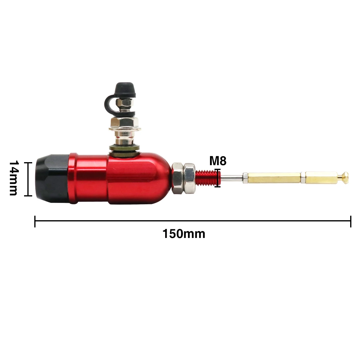 ZSDTRP 14mm Motorcycle Hydraulic Clutch Master Cylinder Rod Brake Pump for Dirt Pit Bike ATV Quad Scooter