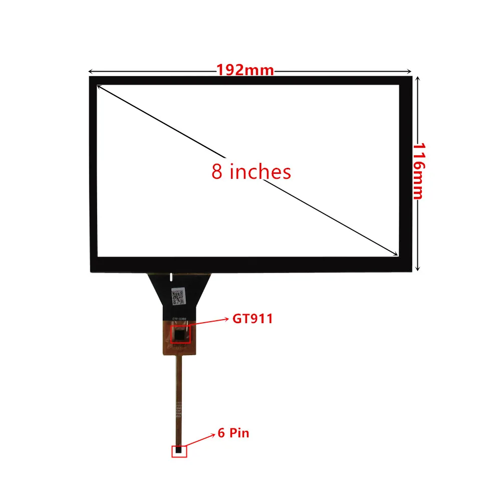 6.2/7/8/9 Inch GT911 Capacitive Universal Digitizer For Car DVD GPS Navigation Multimedia Touchscreen Panel Glass