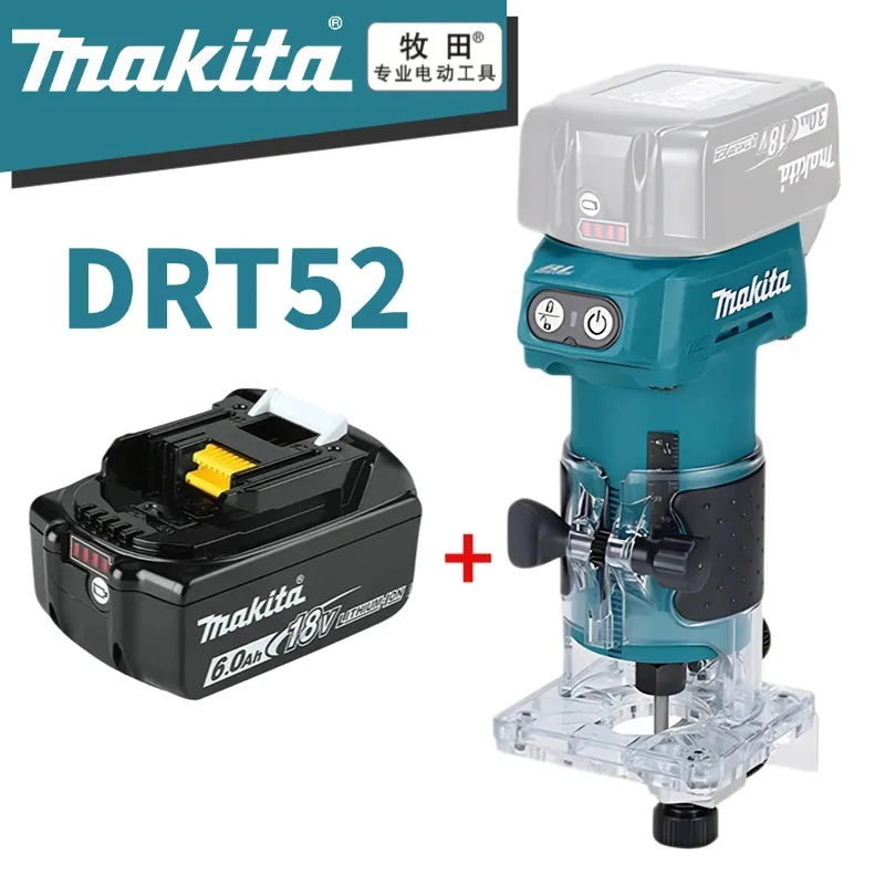 

18V multi-function electric woodworking milling and edge trimming machine，NEW Makita DRT52 wireless woodworking edge trimmer