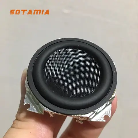 SOTAMIA 2PCS 1.5 인치 전체 범위 소형 스피커 8 옴 5 와트 고무 가장자리 DIY 휴대 전화 컴퓨터 블루투스 오디오