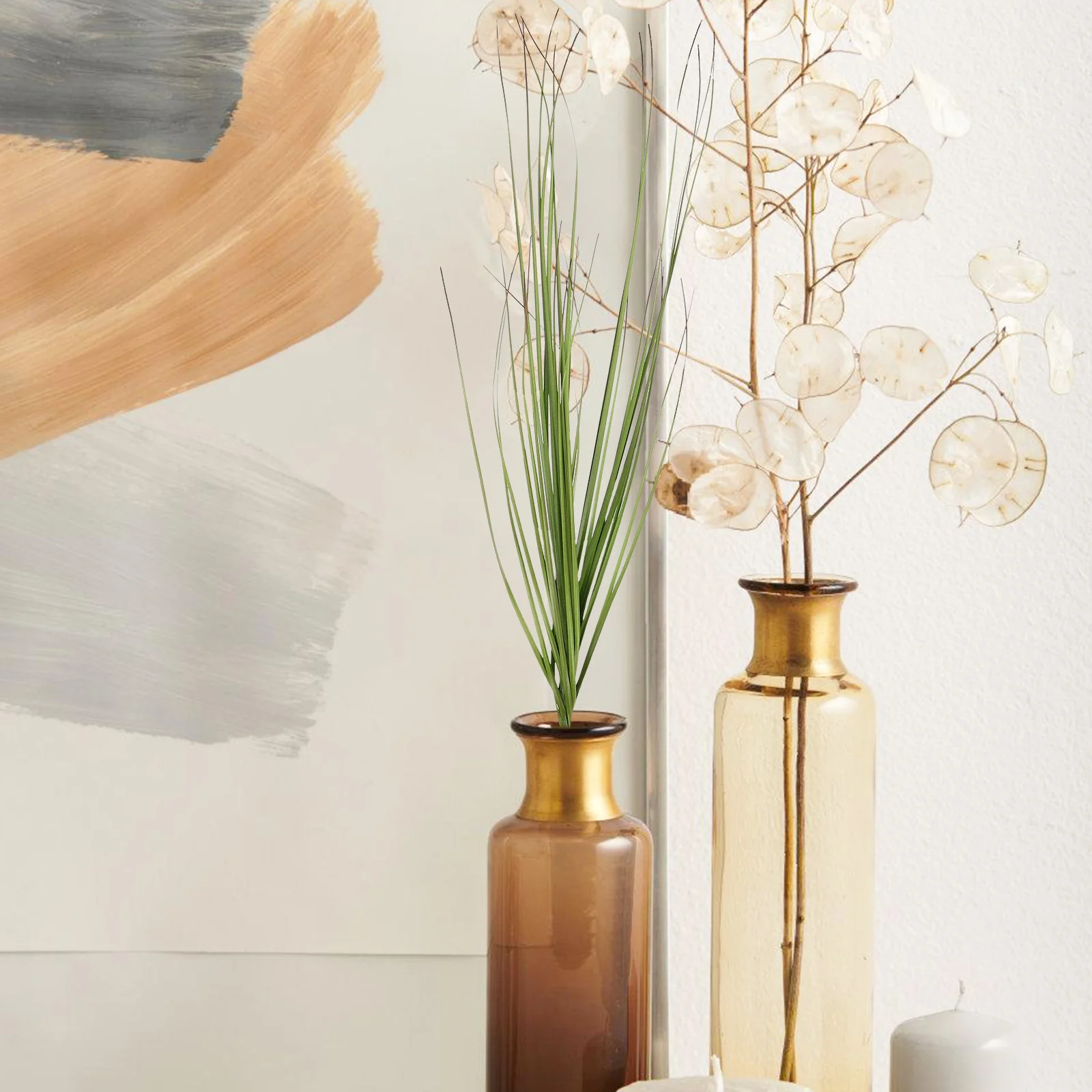 

8Pcs Simulation Plants Artificial Greenery Stems Natural-Looking Fake Tall Grass for Indoor Outdoor Spaces Lifelike Decorative