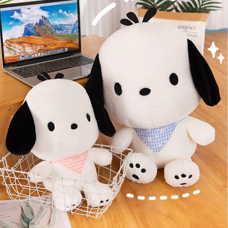 40/50/70/90cm New Sanrio Pochacco Plush Toy Sleeping Pillow Cartoon Stuffed Soft Dolls Kawaii Room Decoration Gifts Toys