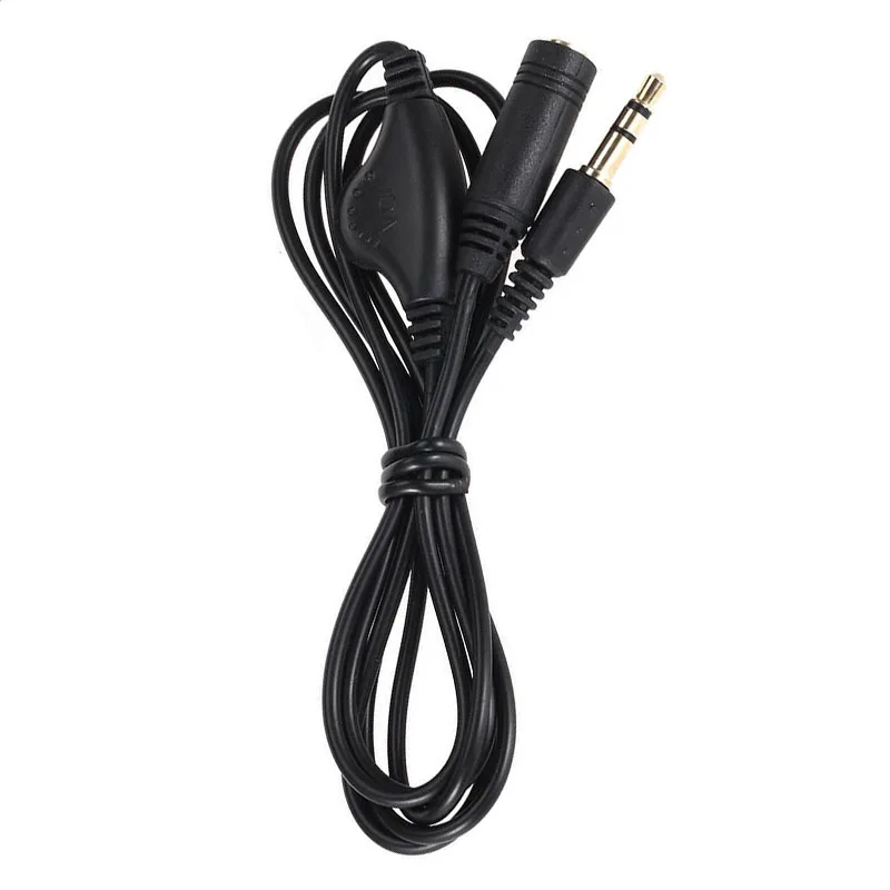 3.5mm kabel przedłużający Adapter z gniazda męskiego na żeńskie AUX z kablem Audio Stereo z regulacją głośności przewód słuchawek słuchawkowego L1