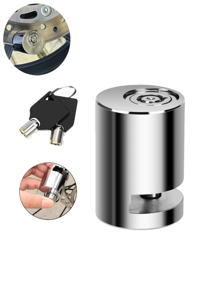 AliExpress NONE Compact Keyless Motorcycle Disc Lock Anti-Rust Waterproof Alloy Press Brake for Scooter/Bicycle Anti-Theft Reminder rope