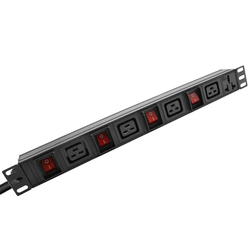 19 inch IEC320-C20 Absenteeism cabinet socket And 16A sockets Independent switch control 4000W output Network Cabinet Rack  PDU