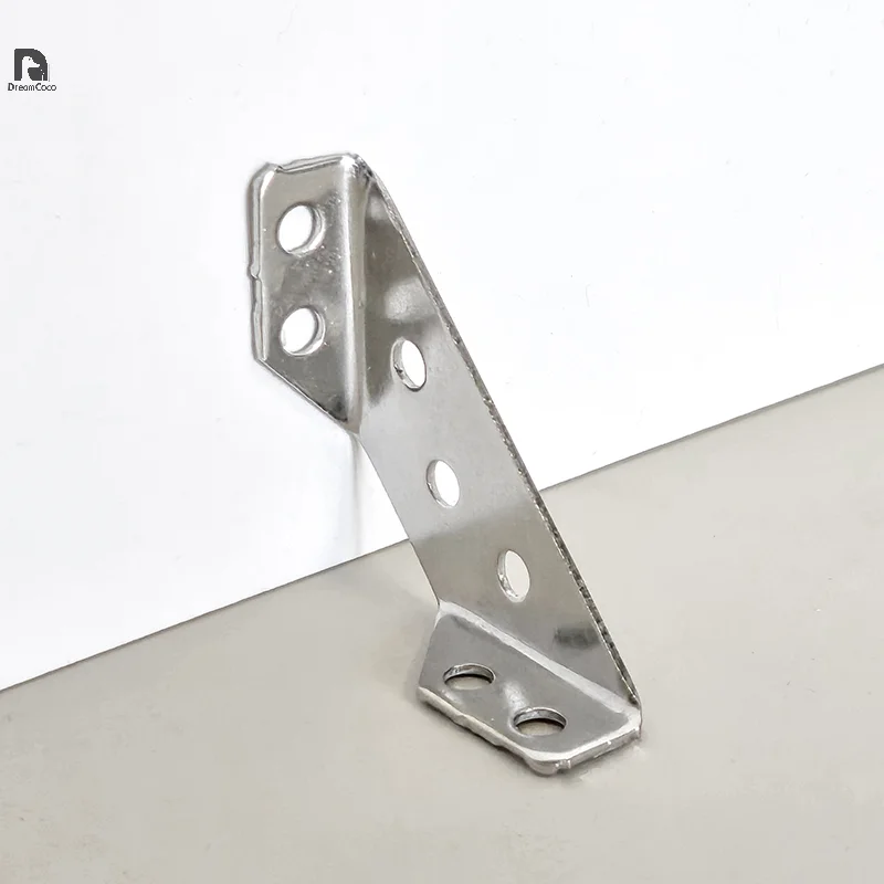 Soporte de estante de código de ángulo de trapecio, 5 piezas, sujetador con tornillo, abrazaderas de esquina, junta de acero inoxidable
