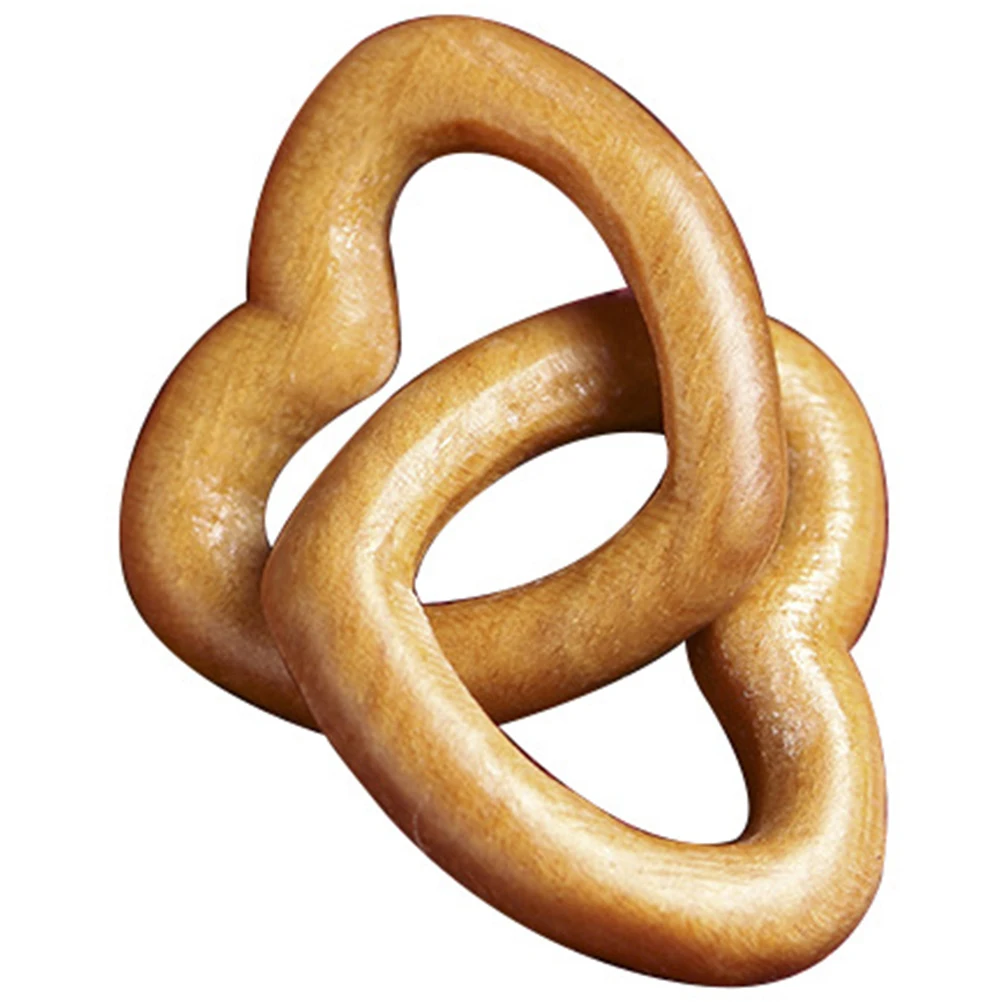 Простой деревянный кулон в форме сердца, подвесной ювелирный аксессуар из сандалового дерева для ожерелья, браслета, серег, брелка