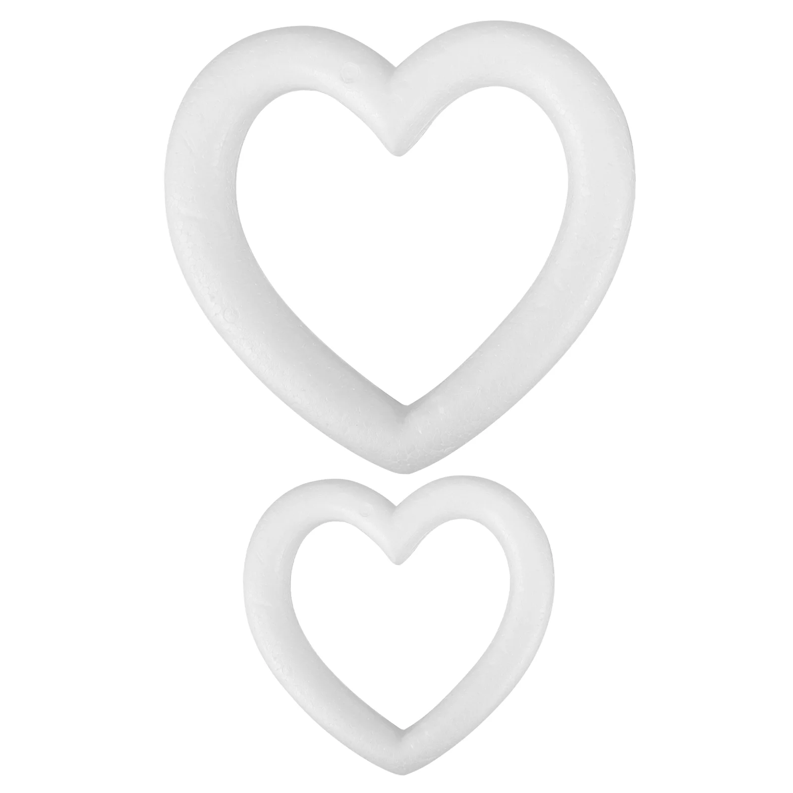 2 Pcs Flower Arrangement Love Bubble Decorations Heart Wreath Forms Foam Shape Rings