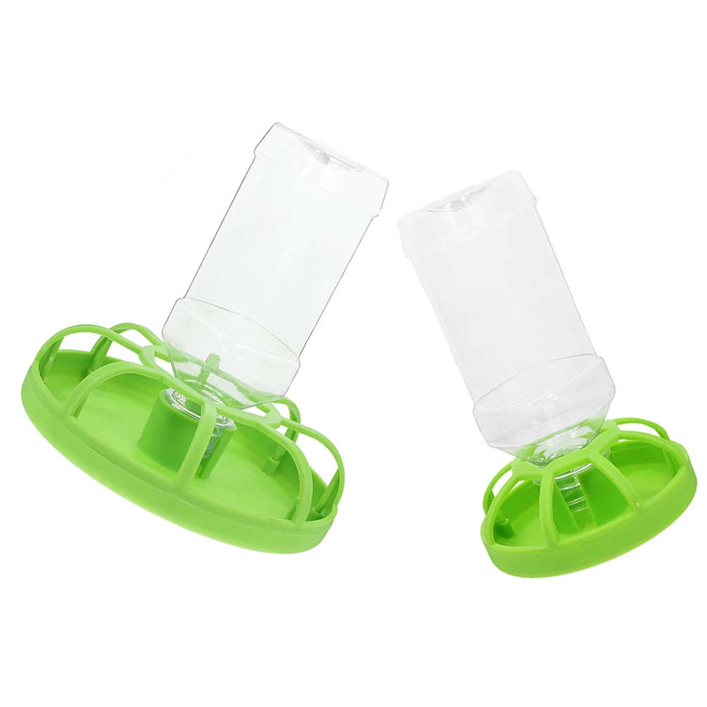 

Quail Feeder Poultry Feeders 2 Sets Water Tool DIY Plastic Food Container Large Capacity Durable Easy Cleaning Bird Food