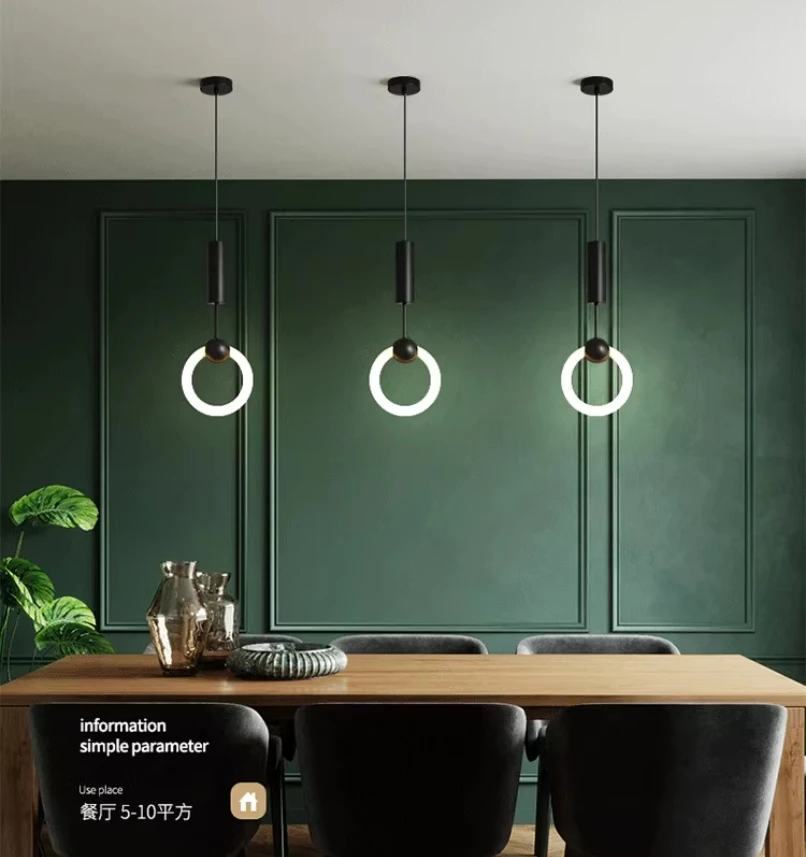 Nordic Ceiling Glass LED Pendant Lamp Chandelier for Living Room Bar Counter Bedside Home Decoration Light Fixture Minimalist