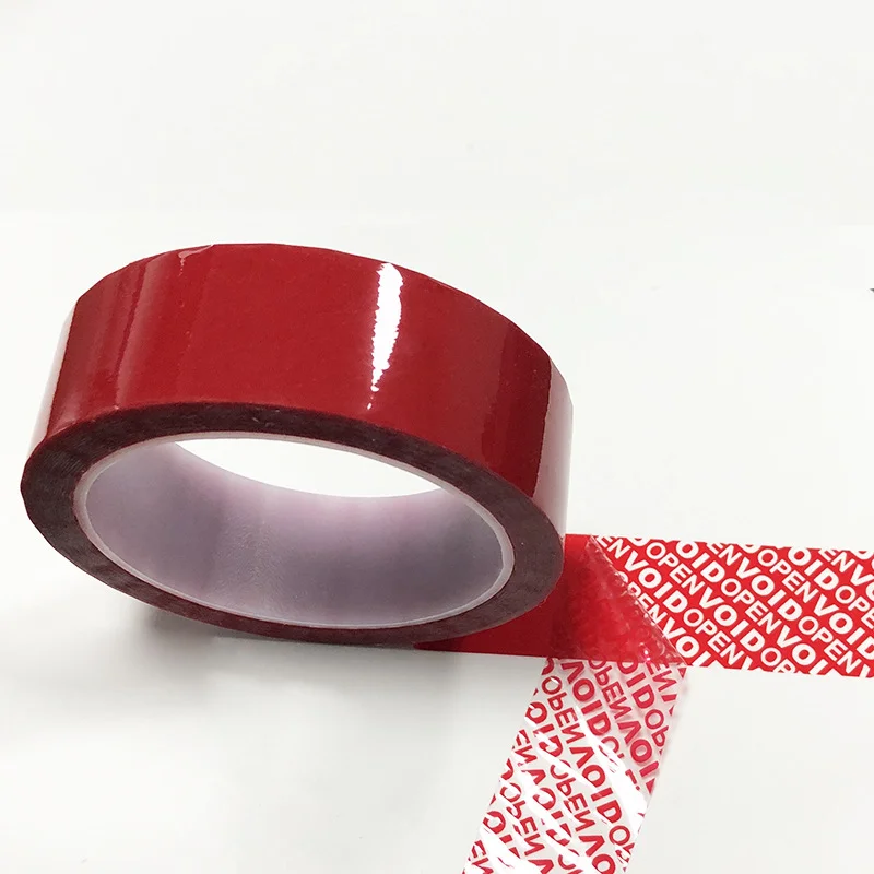 50mmx50m/Roll tamper evident security tape caution tape self adhesive warranty VOID tape packing labels VOID OPEN sticker seals