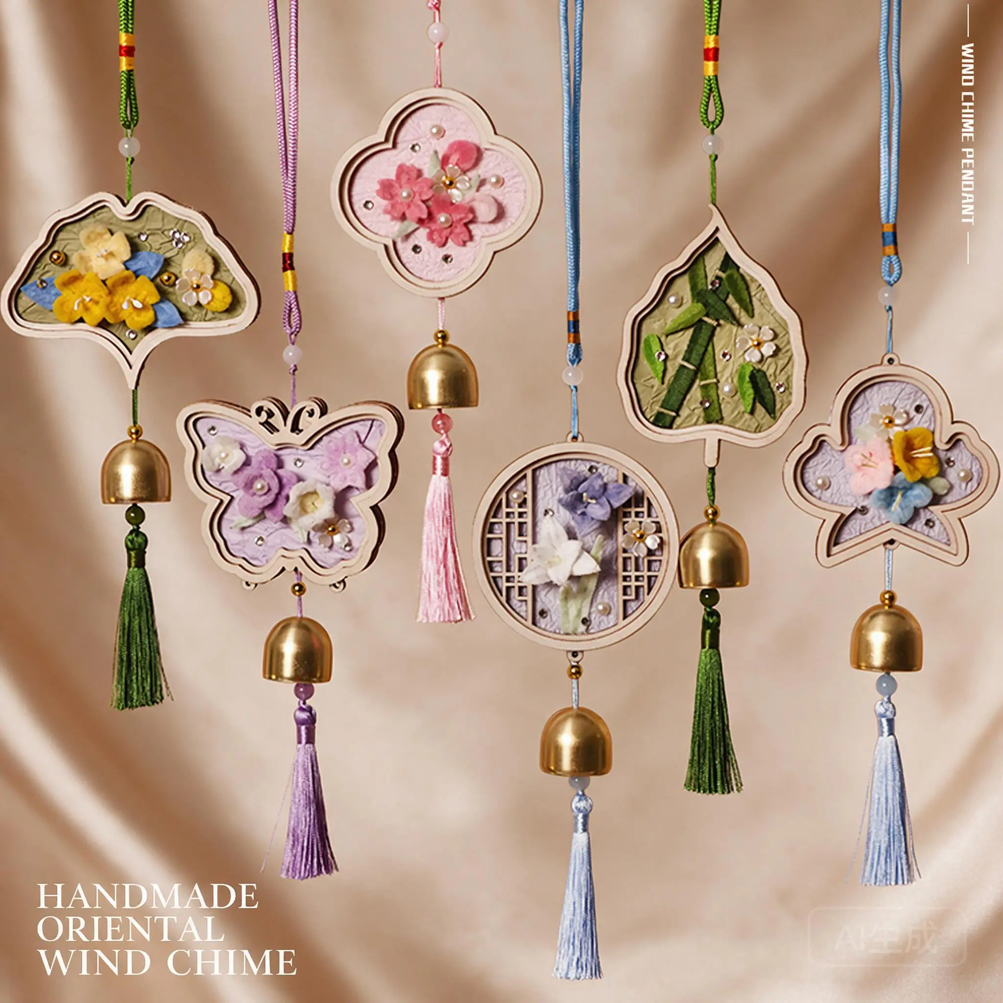 Diy Wind Chime Making Kit Handmade Hanging Ornament Bell Tassel For Home Car Decor Craft Gift For Team Building Holiday Events