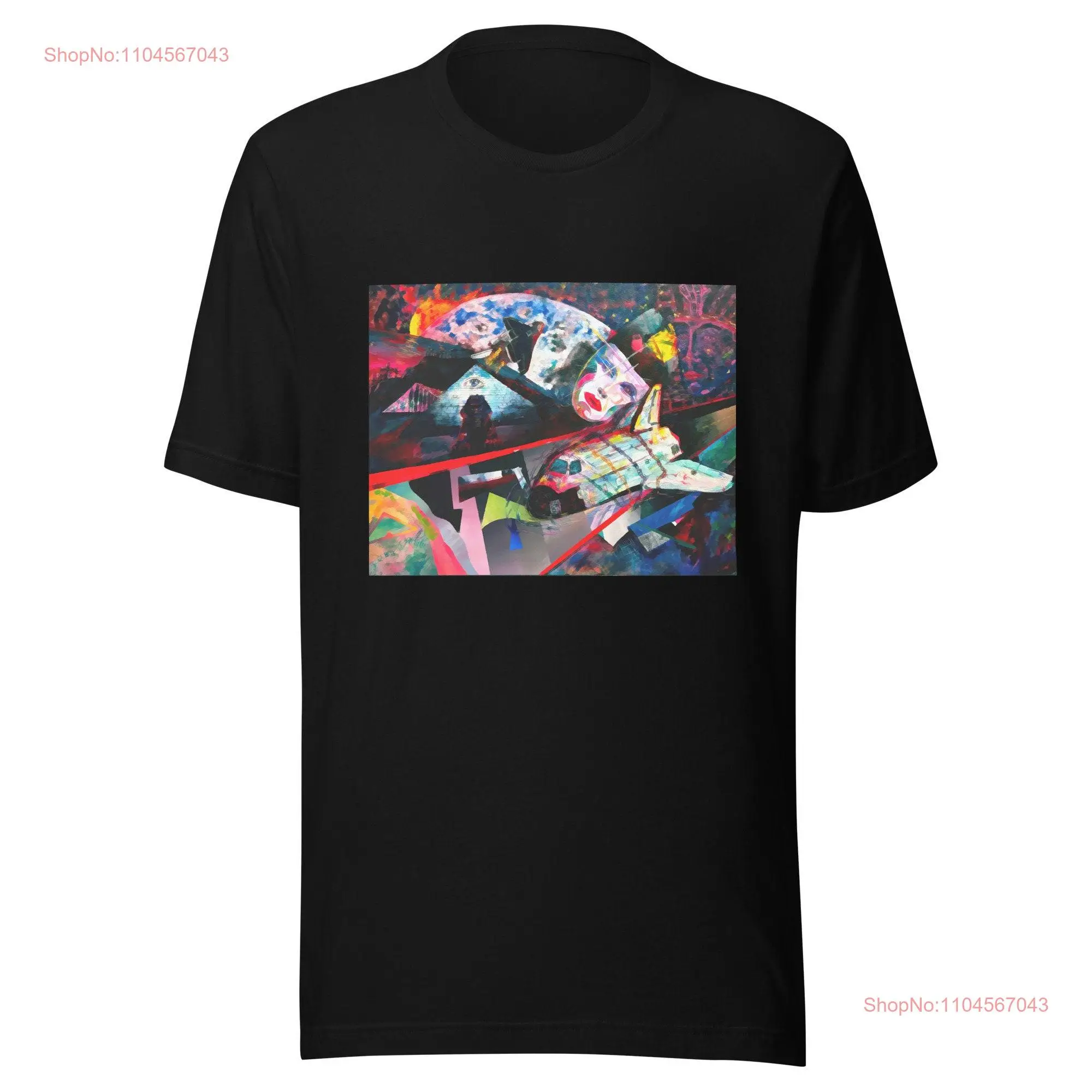 T Shirt Moon Shot SciFi Painting Art  long or short sleeves