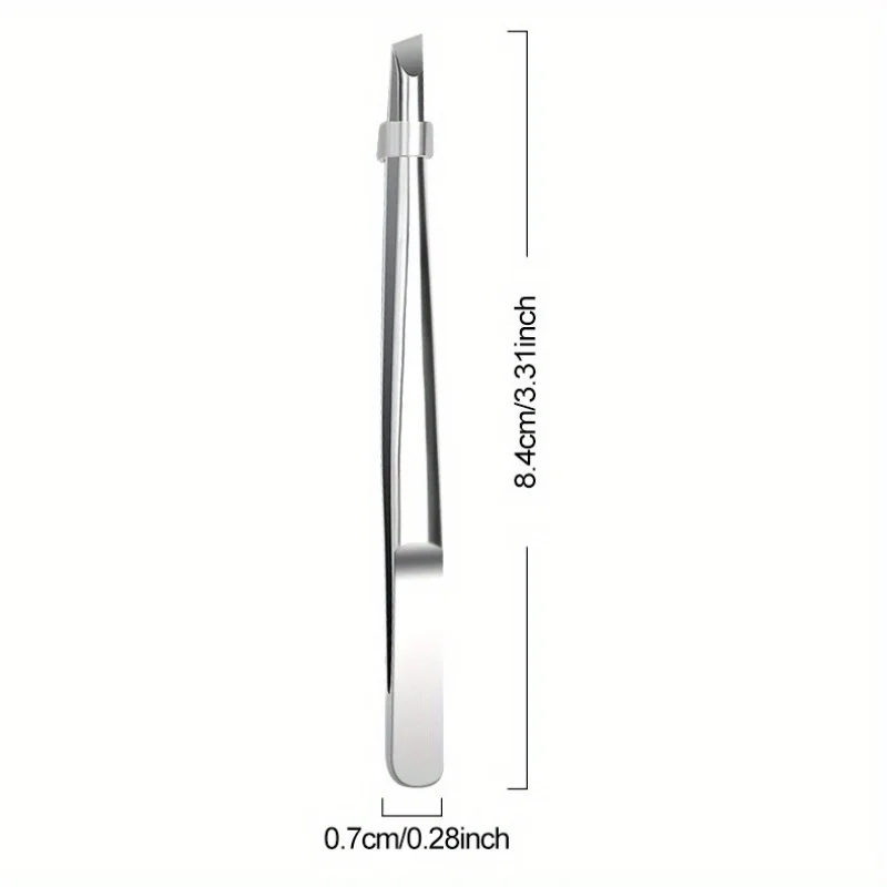 3Pcs Professional Stainless Steel Eyebrow Tweezers, Hypoallergenic Precision Hair Removal Tool, Ideal For Brow Shaping And Lash