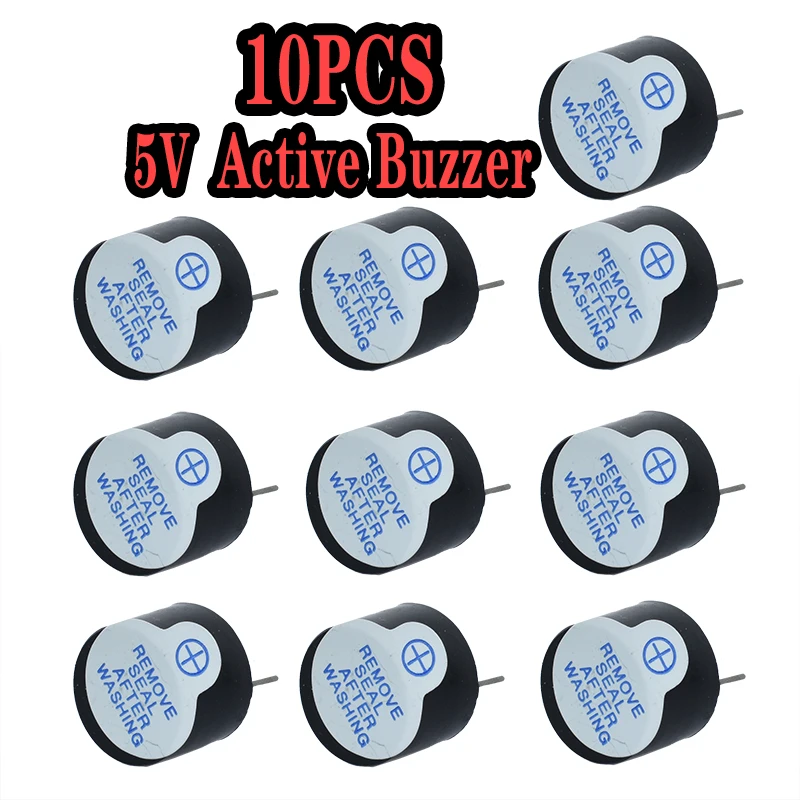 Big voice 5V Active Buzzer Magnetic Long Continous Beep Tone Alarm Ringer 12mm Active Piezo Buzzers Fit For Computers Printers