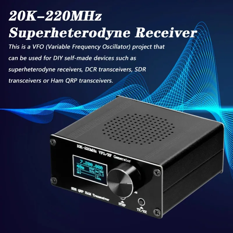 20K-220MHz Superheterodyne Receiver SDR HAM QRP Transceiver RF Generator VFO Radio Debugger Software Defined Radio Transceiver