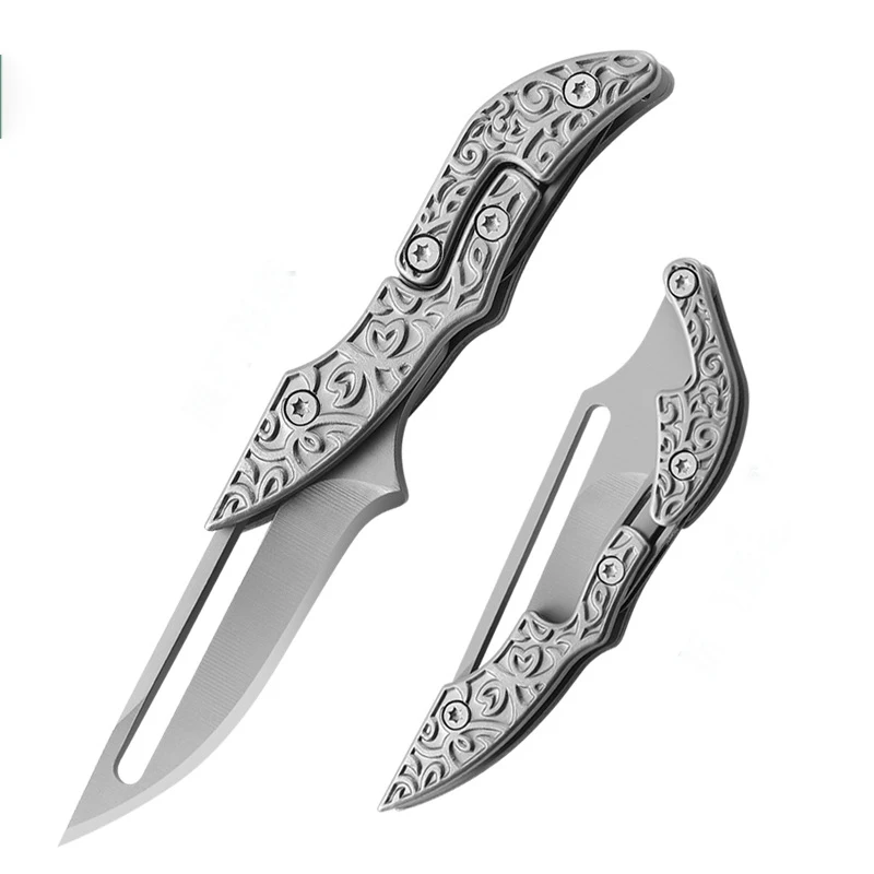 Mini Folding Knife Outdoor Portable Portable Small Knife All Steel Folding Knife Stainless Steel New Style